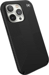 Speck Presidio2 Grip - Non-Slip iPhone 14 Pro Case (Black/Black/White) - AG Deals