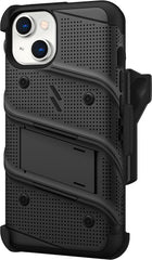 ZIZO Bolt Bundle for iPhone 15 Case with Screen Protector Kickstand Holster Lanyard - Black