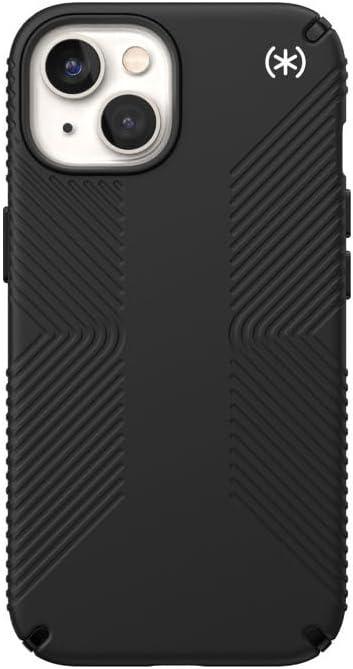 Speck Presidio2 Grip - Non-Slip iPhone 14 / iPhone 13 Case (Black/Black/White) - AG Deals