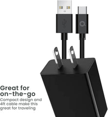 QUIKCELL Power Pack - 2.4A Wall Charger Includes 4ft USB-A to USB-C Cable - AG Deals