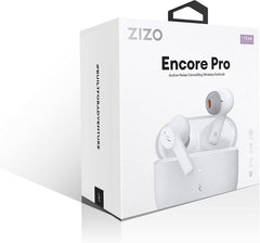 Zizo Encore Pro Active Noise Cancelling Wireless Earbuds - White - AG Deals