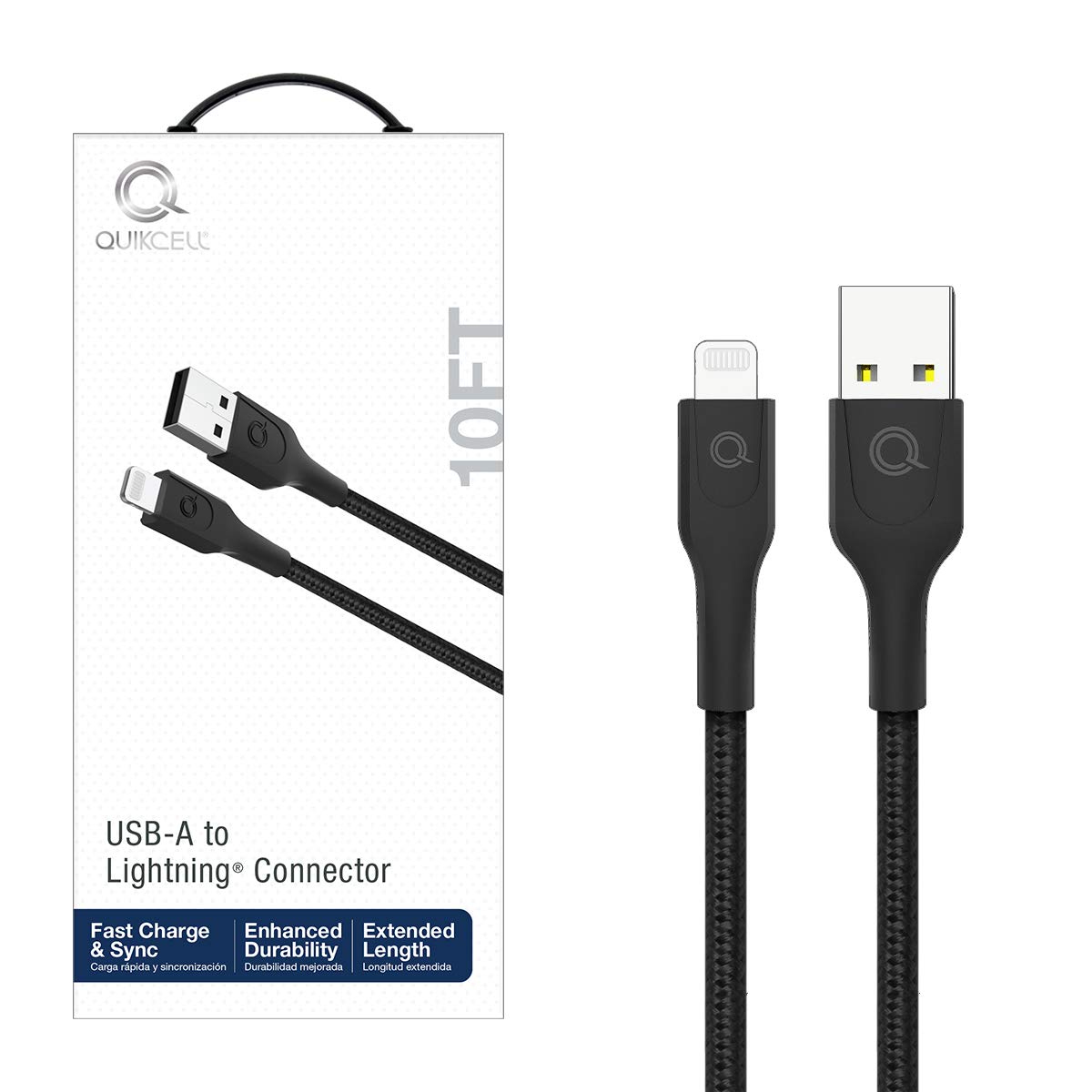 Quikcell USB-A to Lightning Connector 10ft - AG Deals