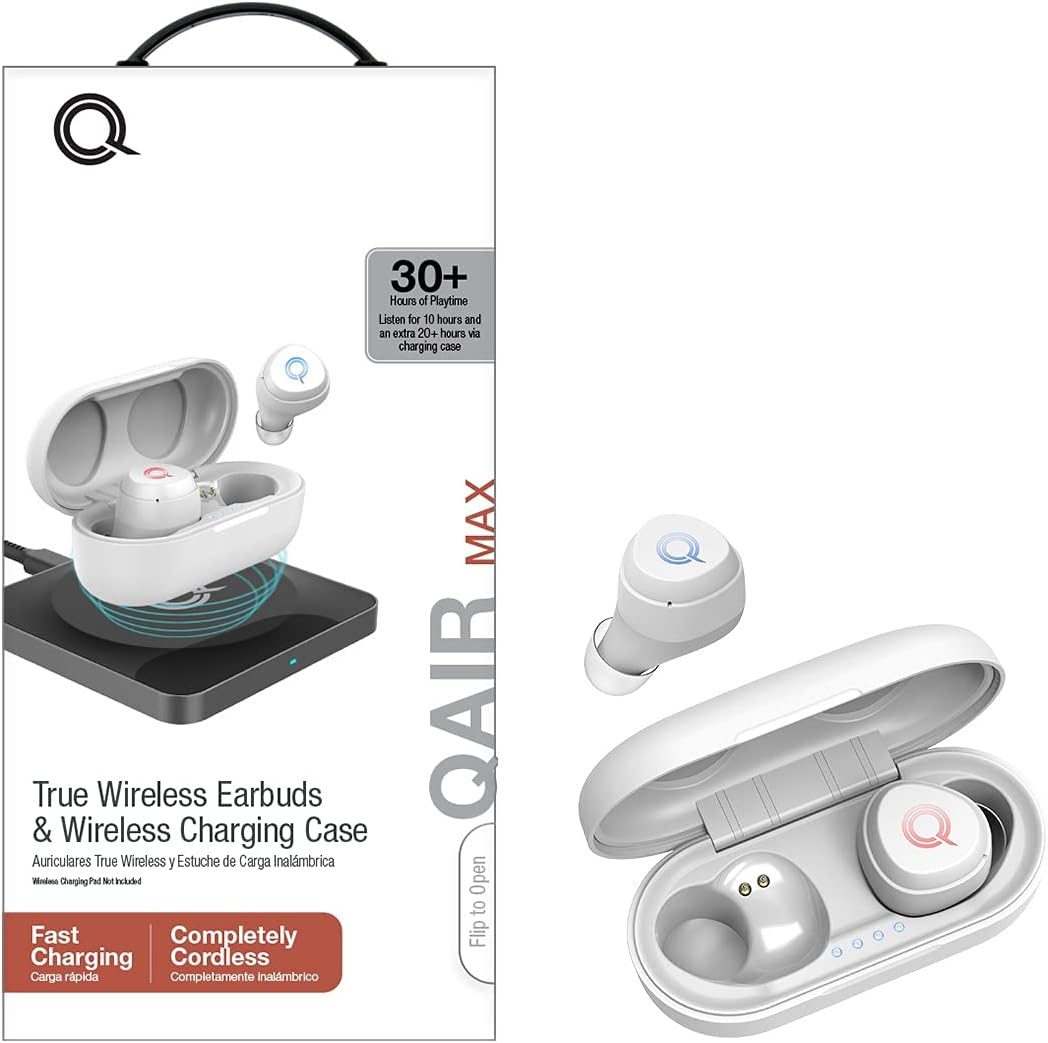 QUIKCELL QAIR MAX True Wireless Earbuds with Charging Case (Wireless Charging CASE) - AG Deals