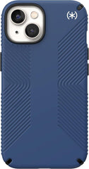 Speck iPhone 13 & 14Case - Drop Protection, Scratch Resistant, Dual Layer Slim Phone Case for 6.1 Inch iPhones 14 - Built for MagSafe - Presidio2 Grip - Coastal Blue/Black/White - AG Deals