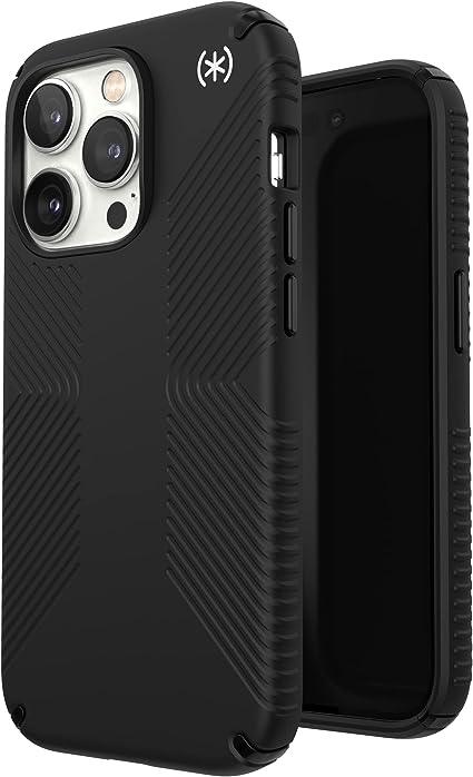 Speck Presidio2 Grip - Non-Slip iPhone 14 Pro Max Case (Black/Black/White) - AG Deals