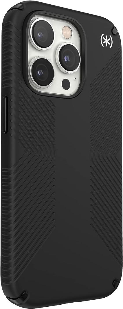 Speck Presidio2 Grip - Non-Slip iPhone 14 Pro Case (Black/Black/White) - AG Deals