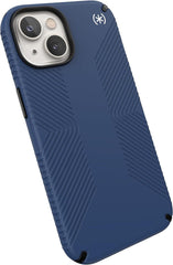 Speck iPhone 13 & 14Case - Drop Protection, Scratch Resistant, Dual Layer Slim Phone Case for 6.1 Inch iPhones 14 - Built for MagSafe - Presidio2 Grip - Coastal Blue/Black/White - AG Deals