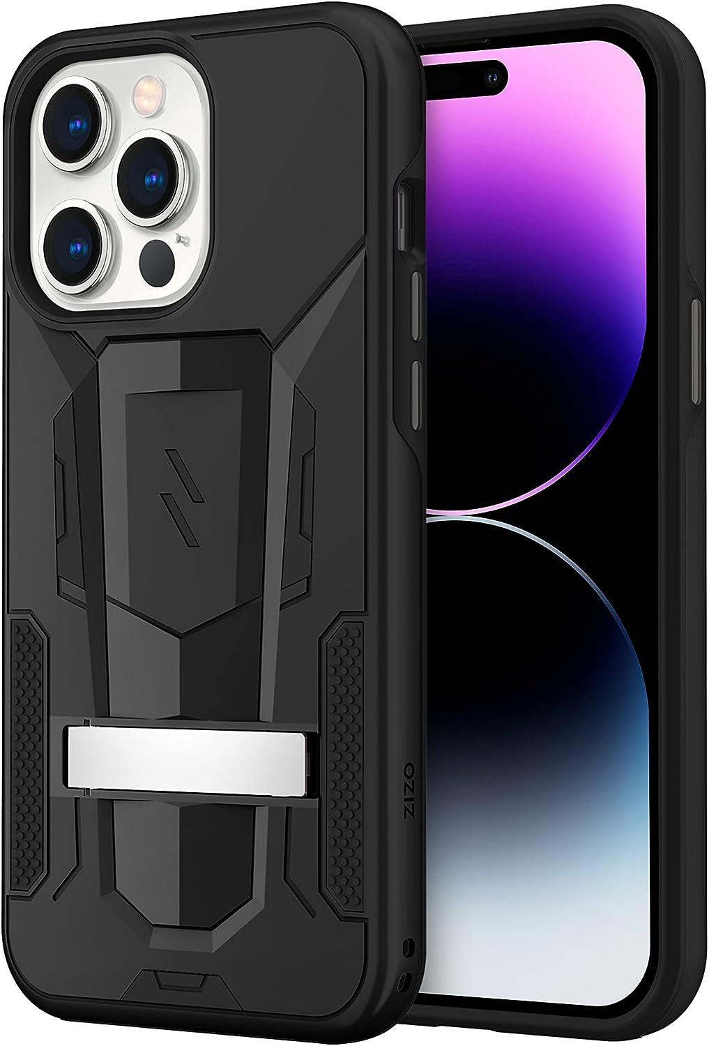 Zizo Transform Series for iPhone 14 Pro Max (6.7) Case - Rugged Dual-Layer Protection with Kickstand - Black - AG Deals