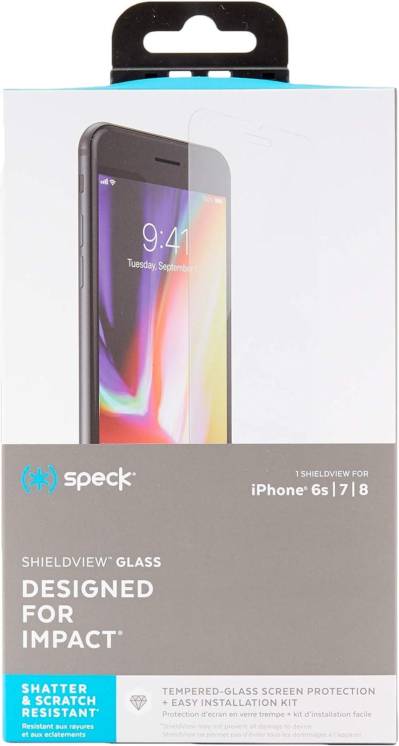 Speck Products ShieldView Glass Screen Protector for iPhone SE (2022) Case| iPhone SE (2020)| iPhone 8| iPhone 7, Clear - AG Deals