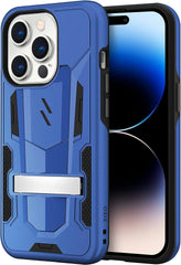 Zizo Transform Series for iPhone 14 Pro (6.1) Case - Rugged Dual-Layer Protection with Kickstand - Blue - AG Deals