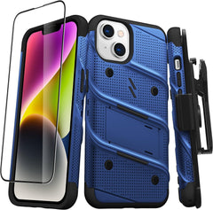 ZIZO Bolt Bundle for iPhone 14 (6.1) Case with Screen Protector Kickstand Holster Lanyard - AG Deals