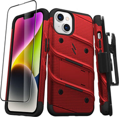 ZIZO Bolt Bundle for iPhone 14 (6.1) Case with Screen Protector Kickstand Holster Lanyard - AG Deals