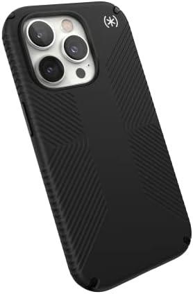 Speck Presidio2 Grip - Non-Slip iPhone 14 Pro Case (Black/Black/White) - AG Deals